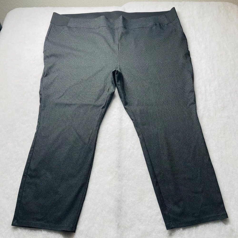 Simply Vera Vera Wang Women Black Modern Stretch Bootcut Leg Ankle Pants Size 4X